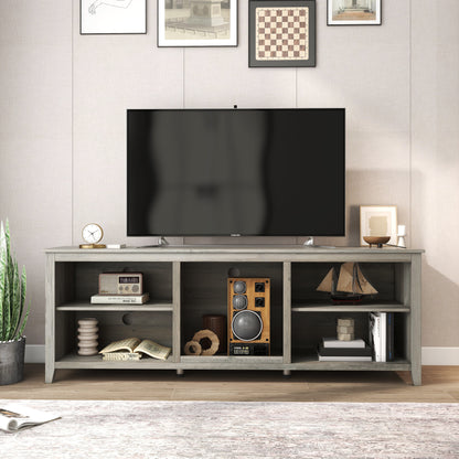 WESOME TV Stand Storage Media Console Entertainment Center; Tradition Black